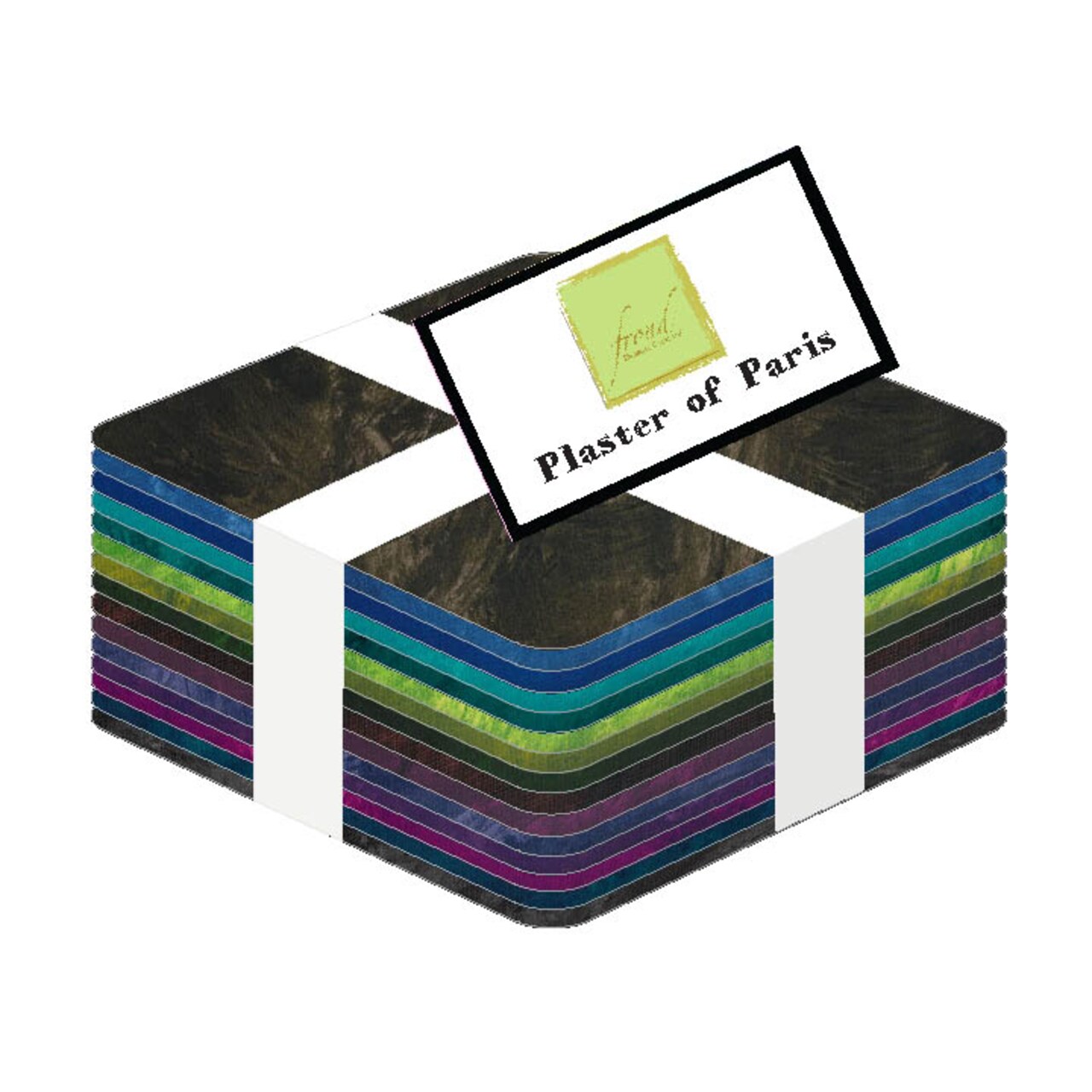 Plaster of Paris Fat Quarter Bundle in Cool by Stephanie Brandenburg for Northcott (FQPLAS15-45)